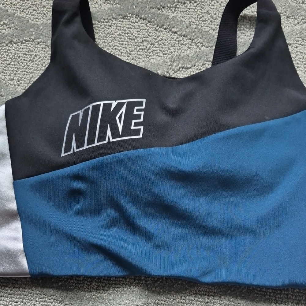 Nike Black and Blue Sports Bra